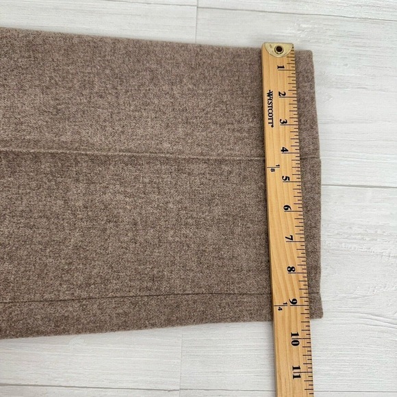 Ava Molli Women Wide Leg Trouser Pants Medium Khaki 100% Wool Pleated High Rise - Picture 15 of 15